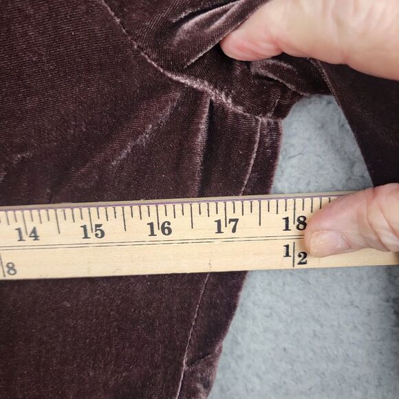 Mandarin Blue Jacket Womens 6 Chocolate Brown Velvet Crop Jackie Kennedy Retro - Picture 7 of 10